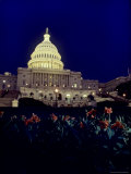 United States Capitol Building Lit Up at Night  Washington  DC