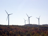 Wind Turbines on the Mountainous Hills near Somerset  Pennsylvania
