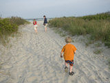 Three Siblings Along the Beach near Stone Harbor  New Jersey