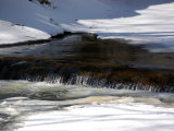 Snow Covers Part of This Small Creek  Chevy Chase  Maryland
