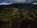 Verdant Patchwork of Sugarcane Fields Cloaks Viti Levu's West Coast in Fiji