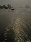 The Sun Reflects Off the Water at Bandon Beach  Oregon