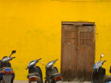 Side Street with Scooters in Cozumel  Mexico