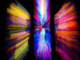 Stained Glass Windows Give Abstract Colors to a Motion Photo  Washington  DC