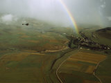 Vickers Vimy Aircraft Flies over Picturesque Fields in Southern France