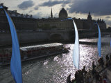 View of Seine River with Ile-De-La Cite in Background  Paris  France
