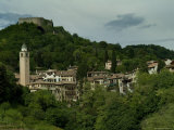 The Rocca Perched on Mount Ricco above the City of Asolo  Italy