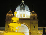 World Heritages Listed Royal Exhibiton Buildings and Gardens at Night  Australia