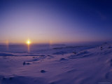 Scenic View of Thule Air Force Base at Sunset