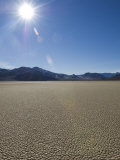 Sun Burst over Dry Lake Bed  California