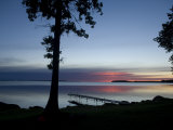 The Dock at Trader's Bay Lodge on Leech Lake  Minnesota at Sundown