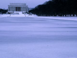 Winter View of the Lincoln Memorial  Washington  DC