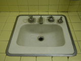 Sink in a Rest Stop Along Interstate 80