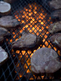 Steaks on a Campfire Grill at the 4-H Photo Camp at Halsey  Ne