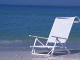White Beach Chair on the Beach  Holmes Beach  Florida