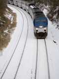 Train Cuts Across Fresh Snow