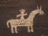 Wolfe Ranch Ute Petroglyph Panel of Horse and Rider
