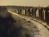Train Transporting Oil Equipment to the Arctic  Alaska