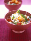 Asian Rice Noodle Soup with Vegetables