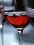 Red Wine (Straw Wine) in Glasses  Burgenland  Austria
