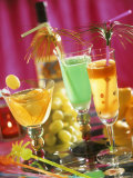 Fruit Punch  Green Melon Drink and Orange Surprise