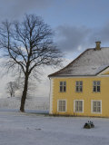 Yellow House in Snow  Copenhagen  Denmark
