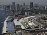 View from the Nichirei Building Overlooking the Tsukiji Fish Market  Japan