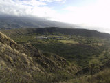Volcanic Crater Named Diamond Head  Oahu Island  Hawaii