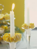 Candle with Lemon Peel Candle Ring
