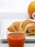 Croissant and Carrot Juice
