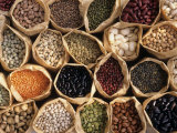 Assorted Peas  Lentils and Beans in Paper Bags