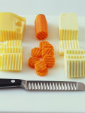Decorating Cheese  Vegetables & Butter with Garnishing Knife