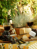 Buffet with Cheese and Grapes