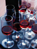 Red Wine in Several Glasses