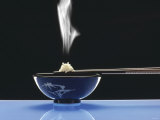 Steaming Rice and Chop Sticks