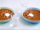 Cream of Lentil Soup with Sour Cream