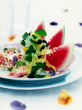 Mixed Salad with Shrimps and Watermelon