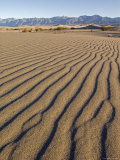 Wide Angle of Sand Patterns at the Sand Dunes near Stovepipe Wells  Death Valley  California