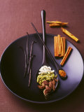Still Life with Spices on a Black Plate
