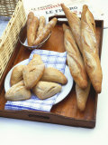 Three Types of Bread on a Tray