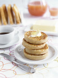 Toasted Crumpets (English Yeast Cakes) for Breakfast
