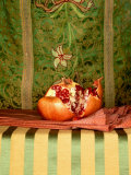 A Pomegranate with Asian Linens