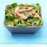 Spinach Salad with Goose Foie Gras and Chanterelles