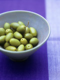 Green Olives in a Bowl