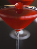 Cranberry Martini with Cocktail Cherry