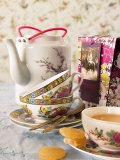 Ginger Tea with Teacups and Teapot