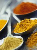 Various Spices on Spoons
