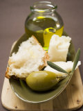 Green Olive  White Bread  Parmesan and Olive Oil