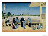 36 Views of Mount Fuji  no 23: Sazai Hall at the Temple of 500 Rakans