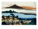 36 Views of Mount Fuji  no 41: Dawn at Isawa in the Kai Province